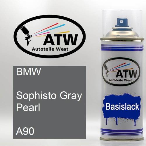 BMW, Sophisto Gray Pearl, A90: 400ml Sprühdose, von ATW Autoteile West.